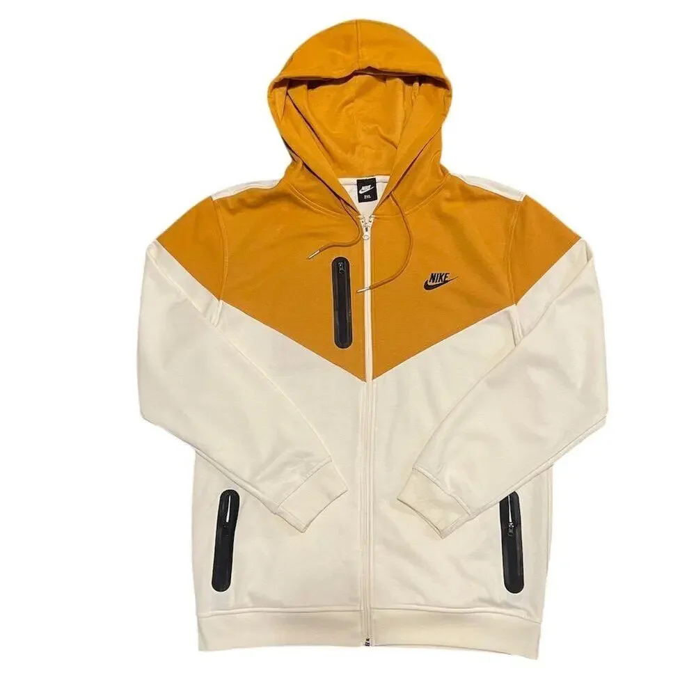 Nike Men's Tech Fleece Full Zip Hoodie 2XL Multicolor Cream